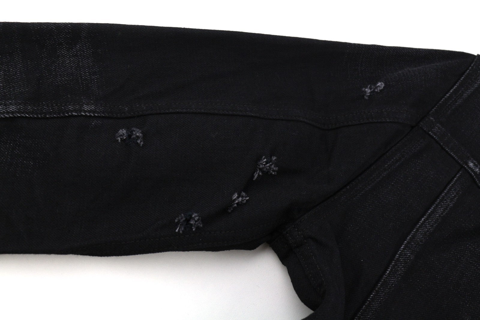 NUDIE JEANS Billy vyriška striukė XS Rebel Black B01 Washed Buttons Polo Denim 