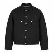 NUDIE JEANS Conny Stretch vyriška striukė XS dydžio, sausa nugara, dengta sagomis, polo džinsinis audinys 