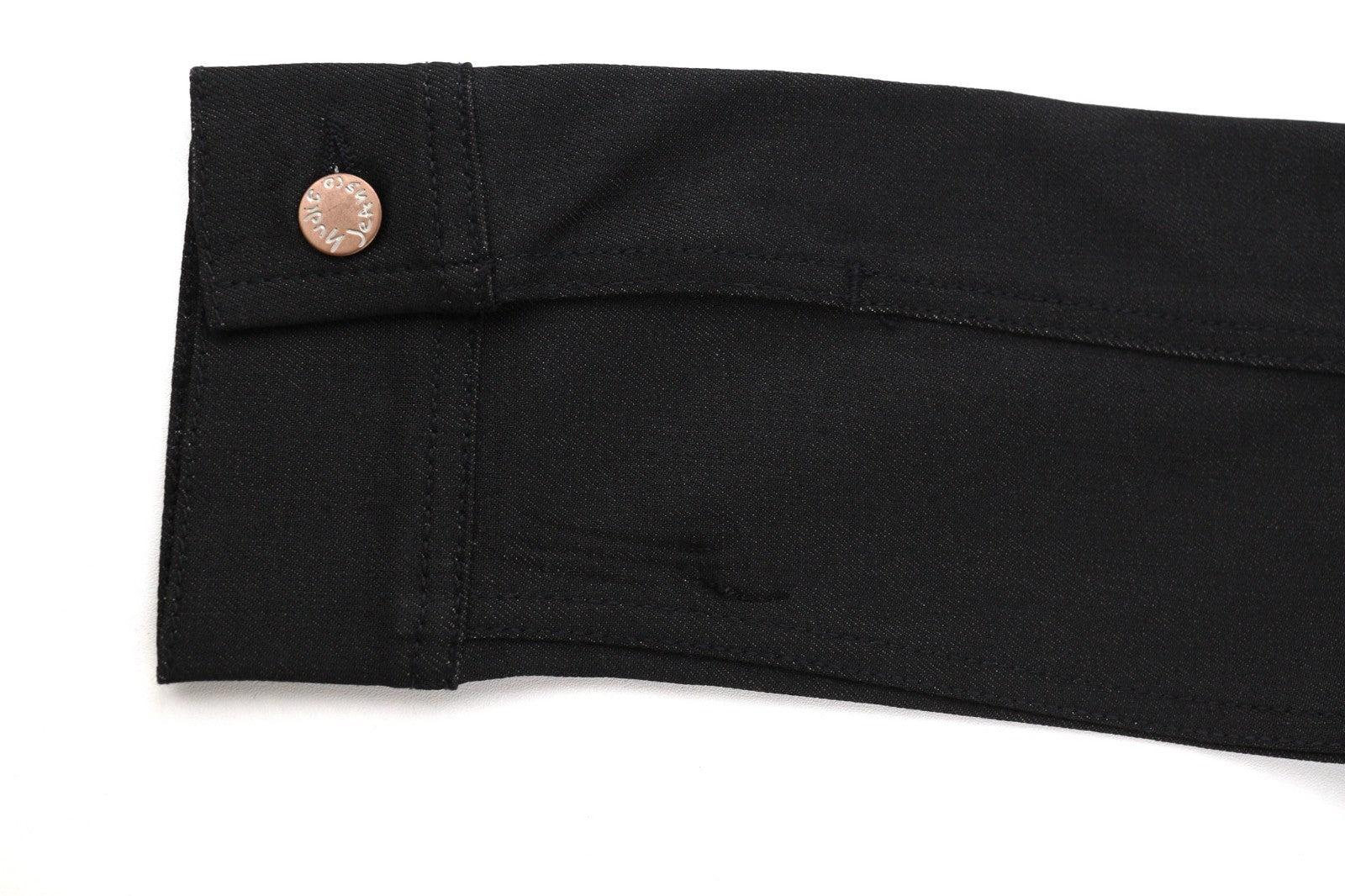 NUDIE JEANS Conny Stretch vyriška striukė XS dydžio, sausa nugara, dengta sagomis, polo džinsinis audinys 