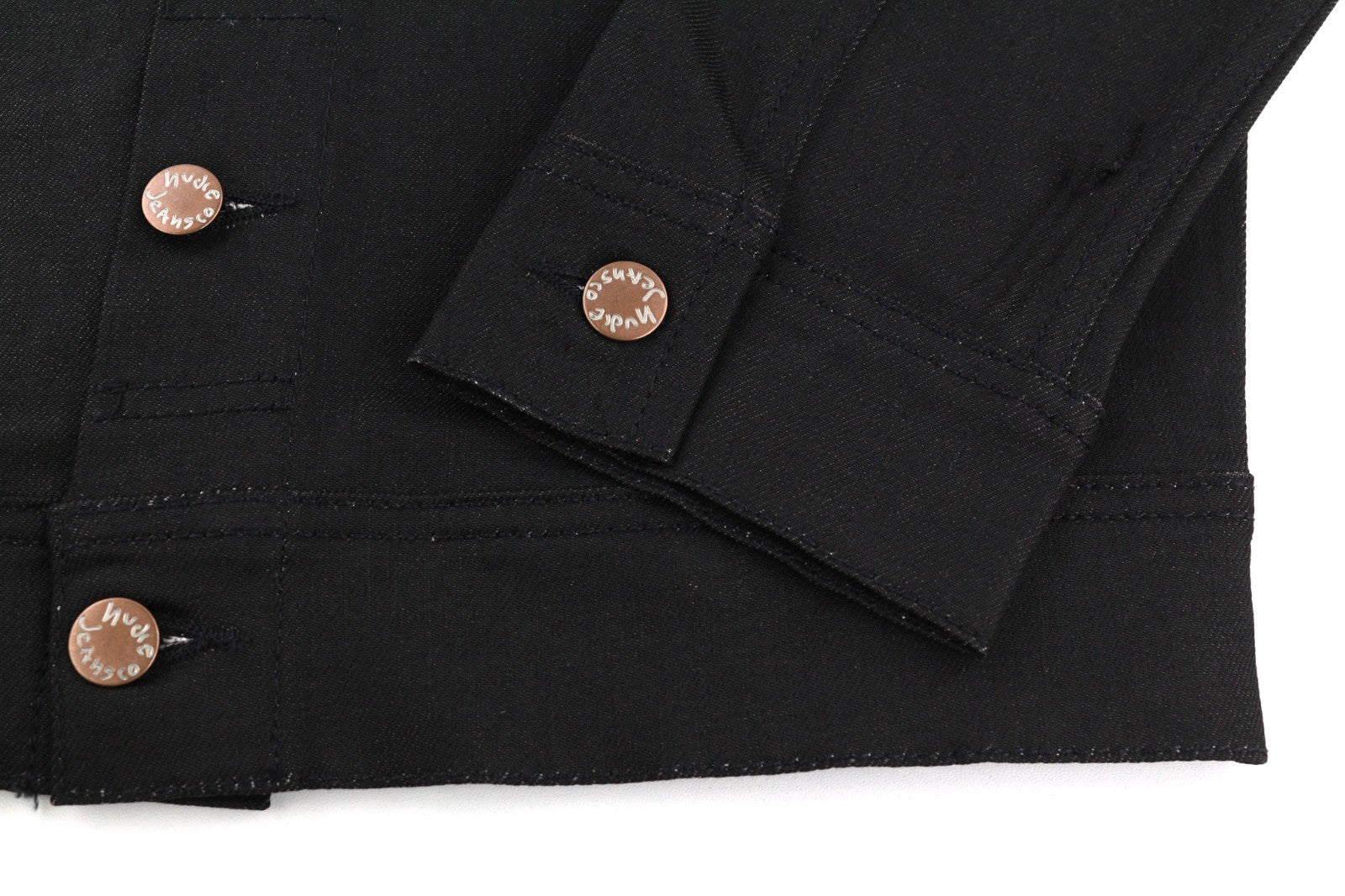 NUDIE JEANS Conny Stretch vyriška striukė XS dydžio, sausa nugara, dengta sagomis, polo džinsinis audinys 