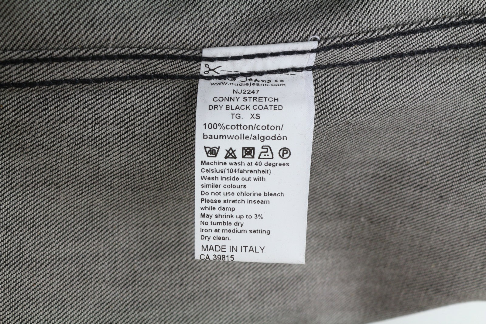 NUDIE JEANS Conny Stretch vyriška striukė XS dydžio, sausa nugara, dengta sagomis, polo džinsinis audinys 