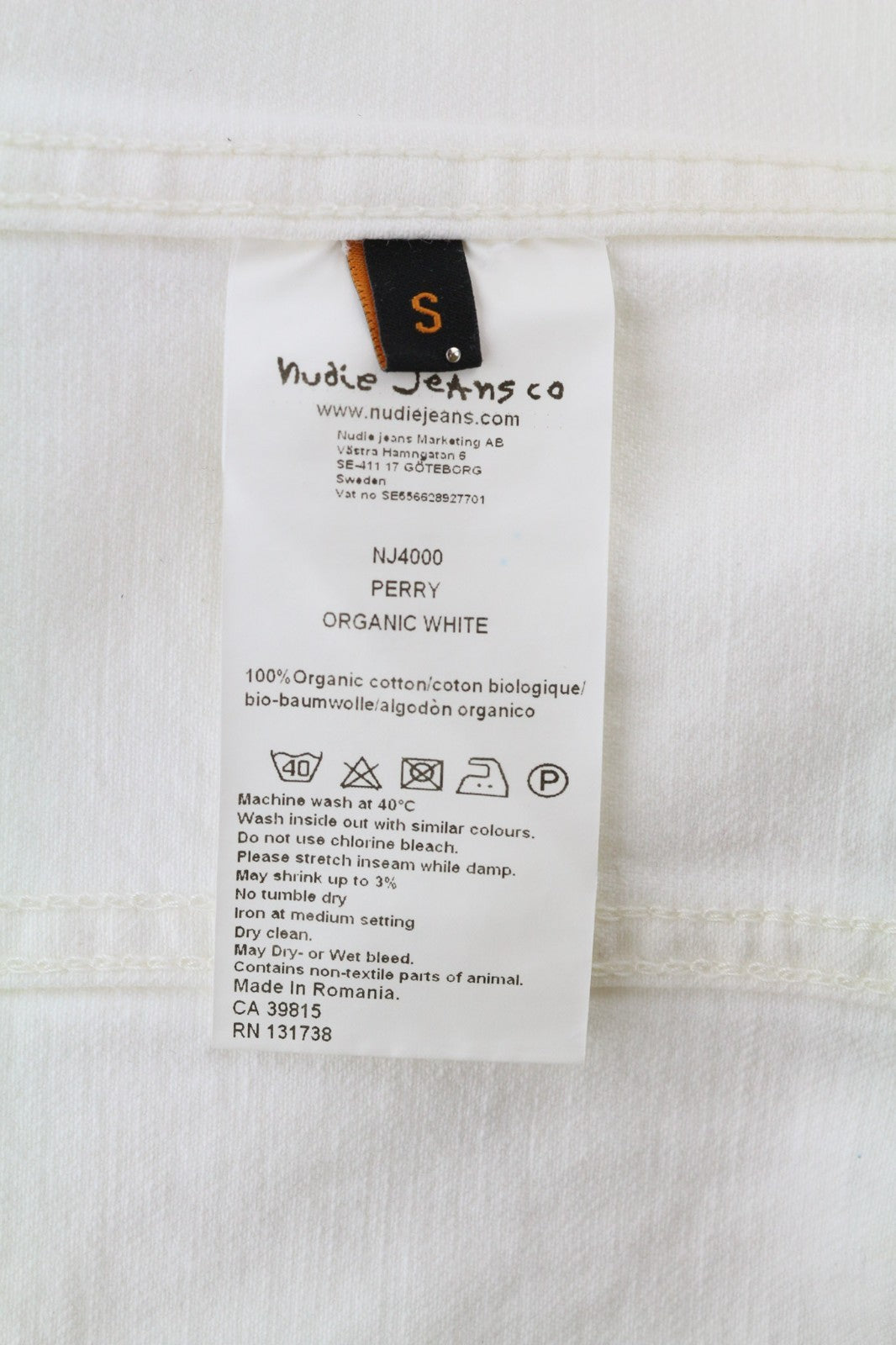 NUDIE JEANS Perry Men's Jacket S Organic White Buttoned Polo Denim Logo