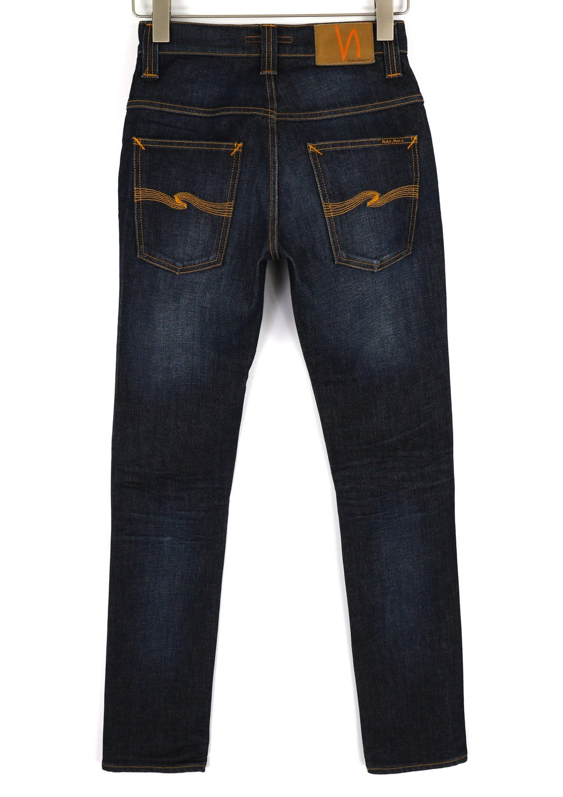 NUDIE JEANS ploni vyriški Finn džinsai W28/L32 Bossa Ozzy Organic Dark Woven Denim 