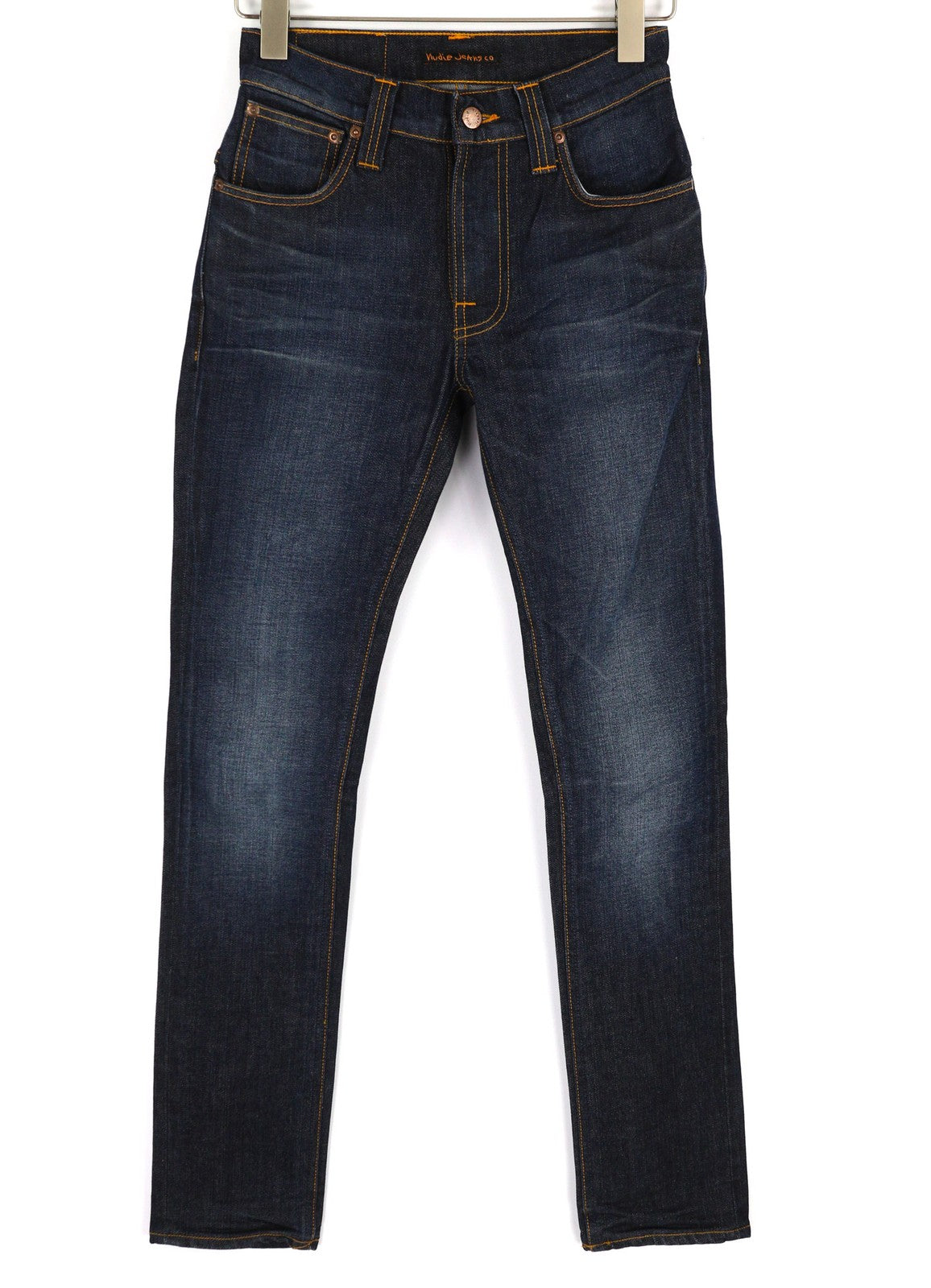 NUDIE JEANS ploni vyriški Finn džinsai W28/L32 Bossa Ozzy Organic Dark Woven Denim 