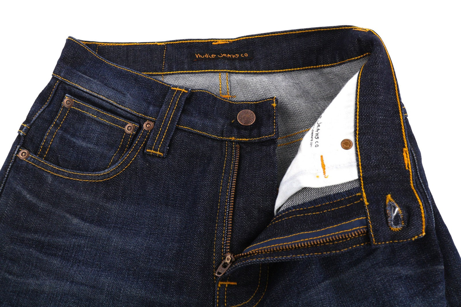 NUDIE JEANS ploni vyriški Finn džinsai W28/L32 Bossa Ozzy Organic Dark Woven Denim 