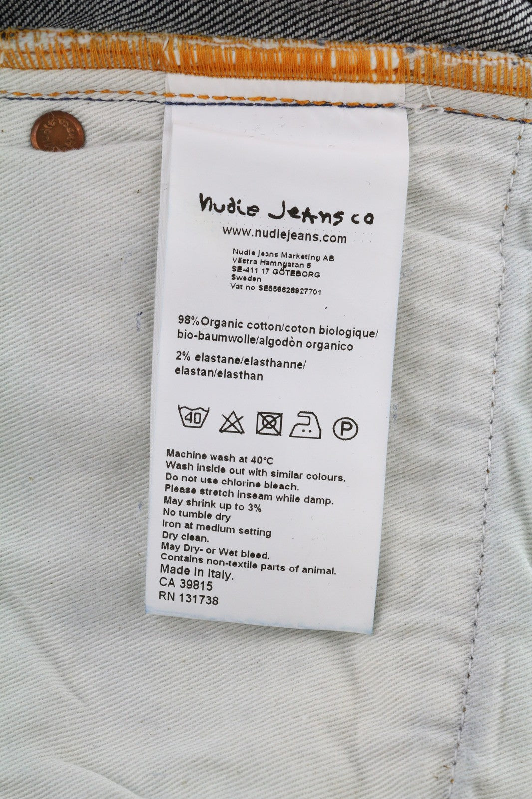 NUDIE JEANS ploni vyriški Finn džinsai W28/L32 Bossa Ozzy Organic Dark Woven Denim 