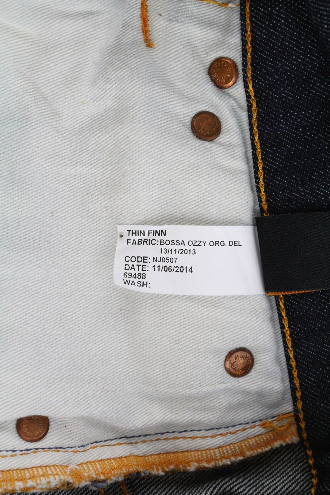NUDIE JEANS ploni vyriški Finn džinsai W28/L32 Bossa Ozzy Organic Dark Woven Denim 