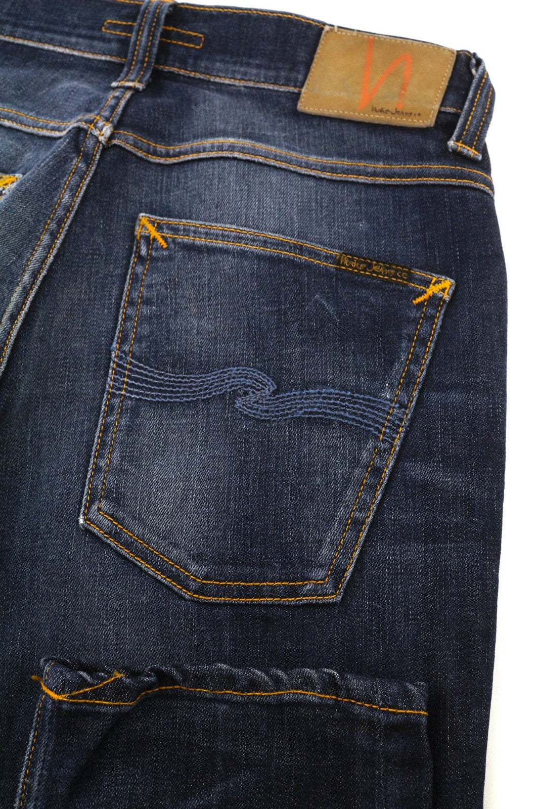 NUDIE JEANS Grim Tim vyriški džinsai W29/L32 Bossa Jukta Organic tamsiai mėlyni 