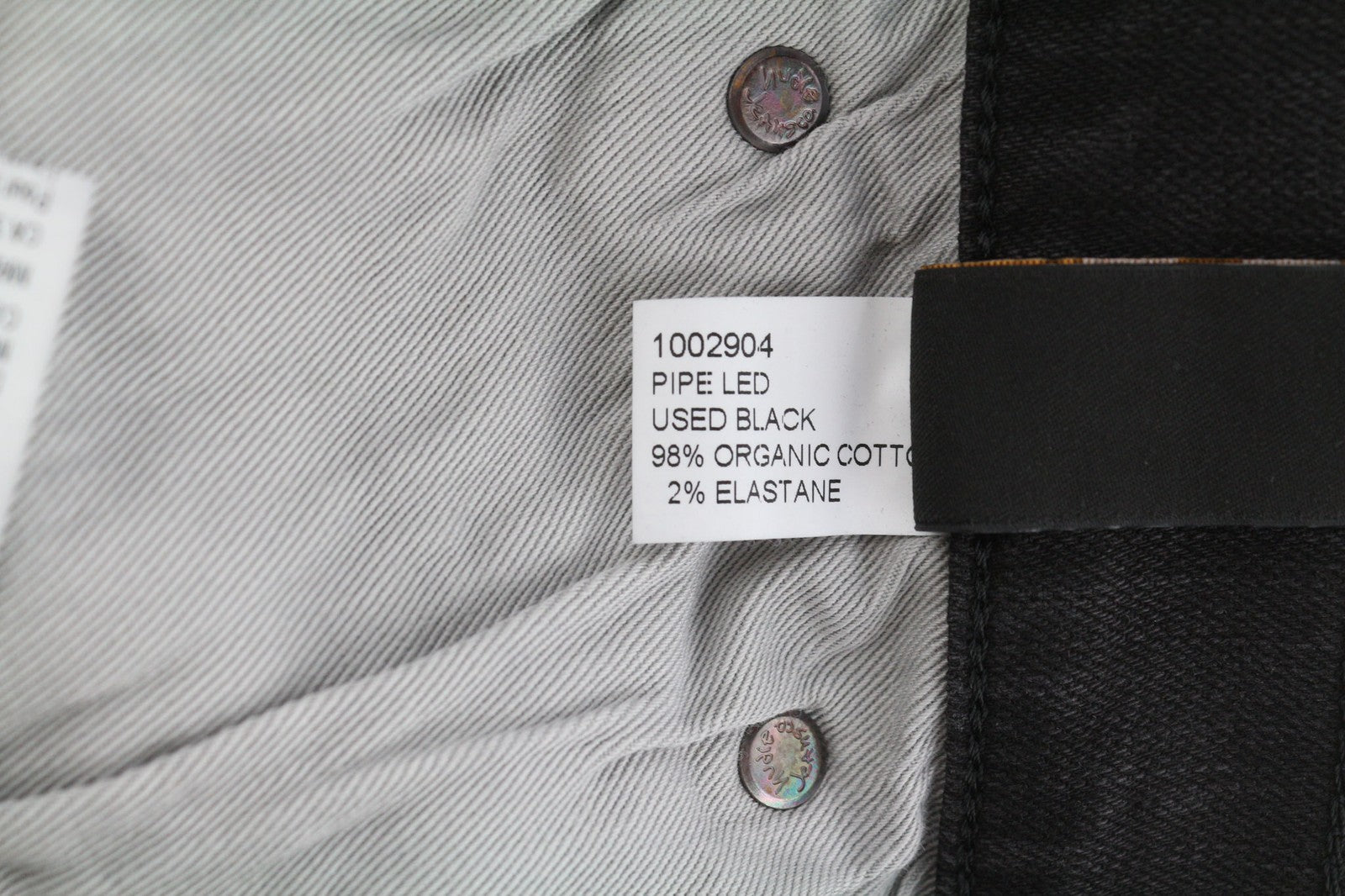 NUDIE JEANS Pipe Led Women's Jeans W27/L30 Used Black Organic Slim Fit Denim