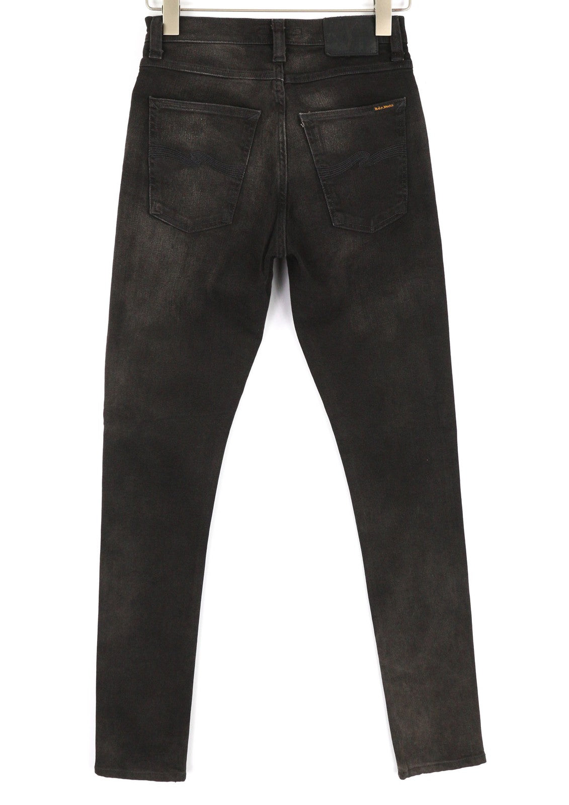 NUDIE JEANS Pipe Led vyriški džinsai W29/L32 pilki marmuriniai, ekologiški, ploni, su logotipu 