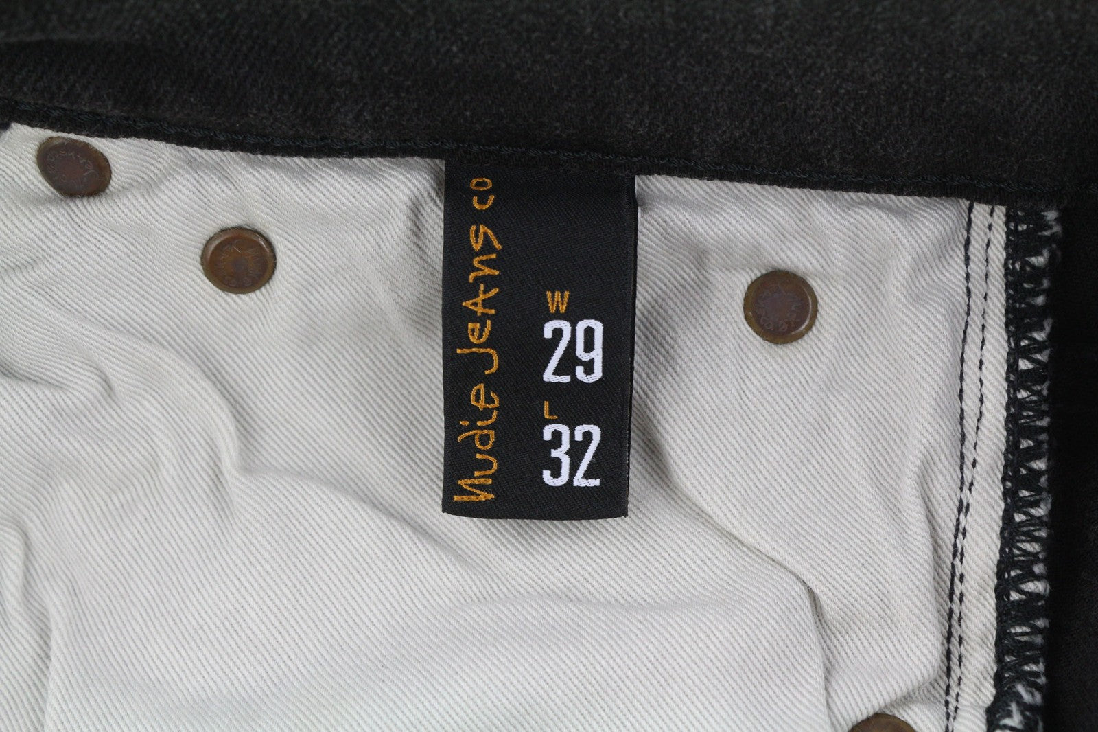 NUDIE JEANS Pipe Led vyriški džinsai W29/L32 pilki marmuriniai, ekologiški, ploni, su logotipu 