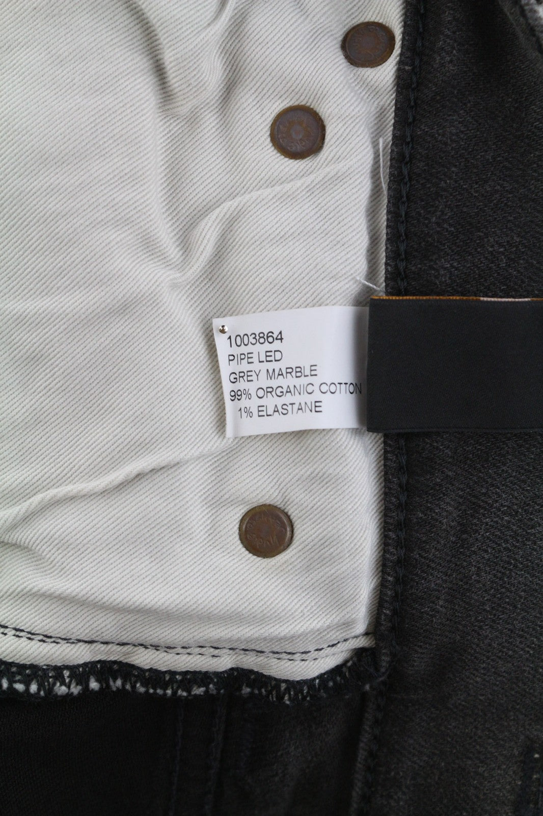 NUDIE JEANS Pipe Led vyriški džinsai W28/L32 Grey Marble Organic Slim Faded 