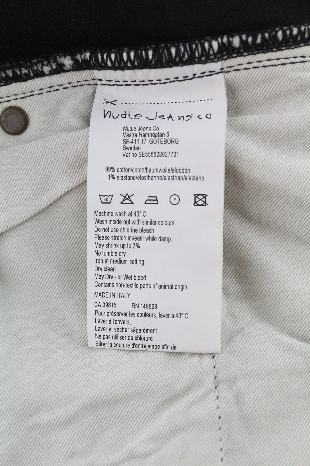 NUDIE JEANS Pipe Led vyriški džinsai W28/L32 pilki marmuro spalvos, ekologiško kirpimo, išblukę 