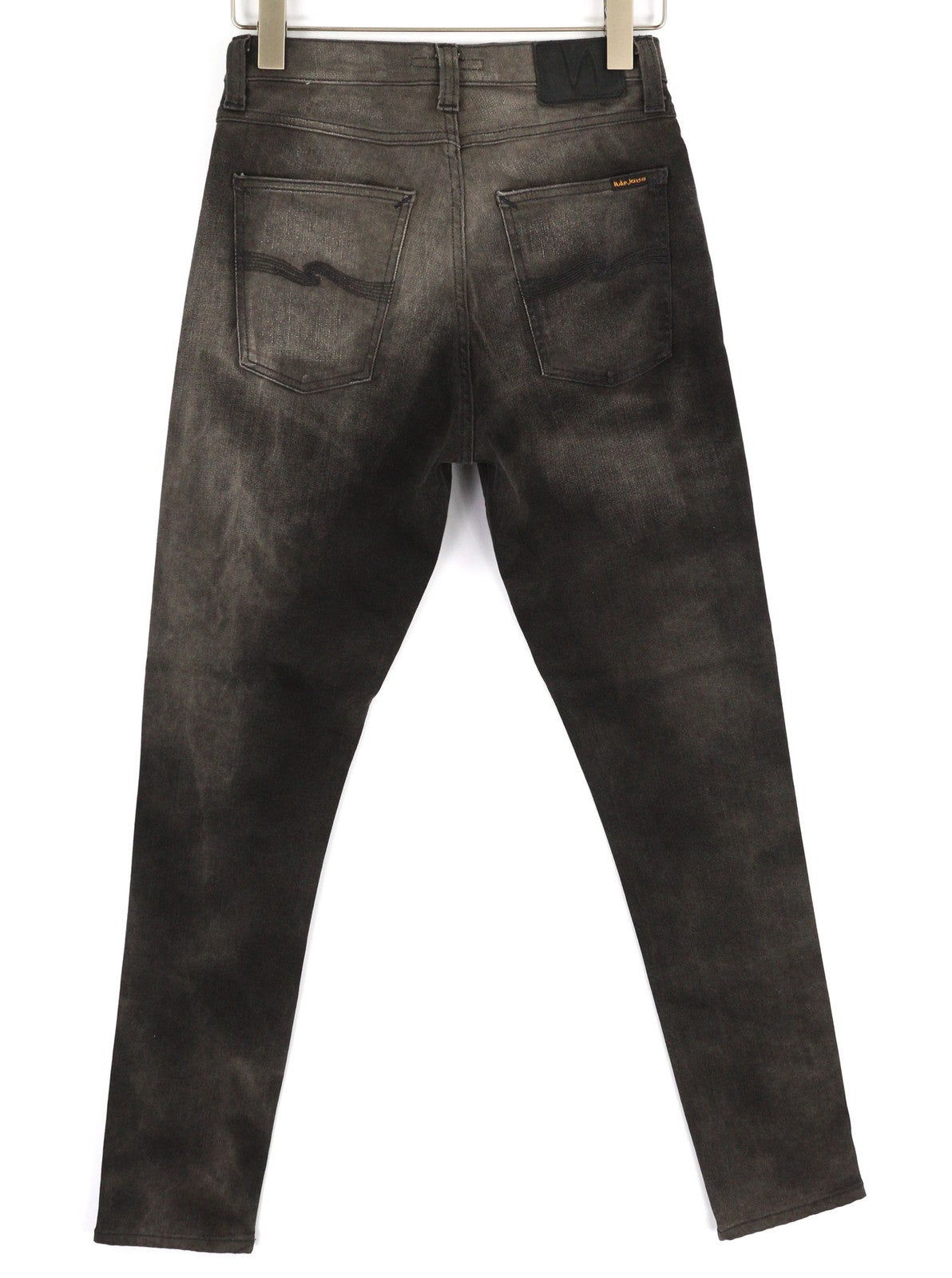 NUDIE JEANS Pipe Led vyriški džinsai W30/L30 pilki marmuro spalvos, ekologiško kirpimo, išblukę 