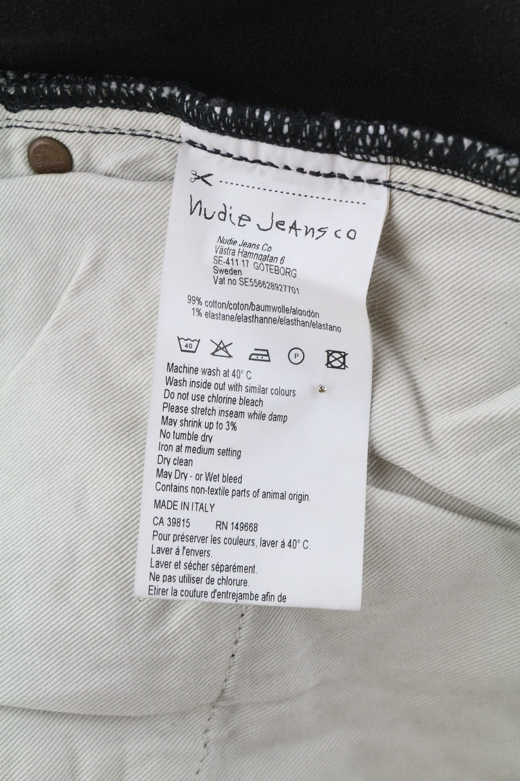 NUDIE JEANS Pipe Led vyriški džinsai W30/L30 pilki marmuro spalvos, ekologiško kirpimo, išblukę 