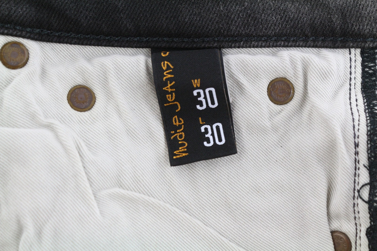 NUDIE JEANS Pipe Led vyriški džinsai W30/L30 pilki marmuro spalvos, ekologiško kirpimo, išblukę 