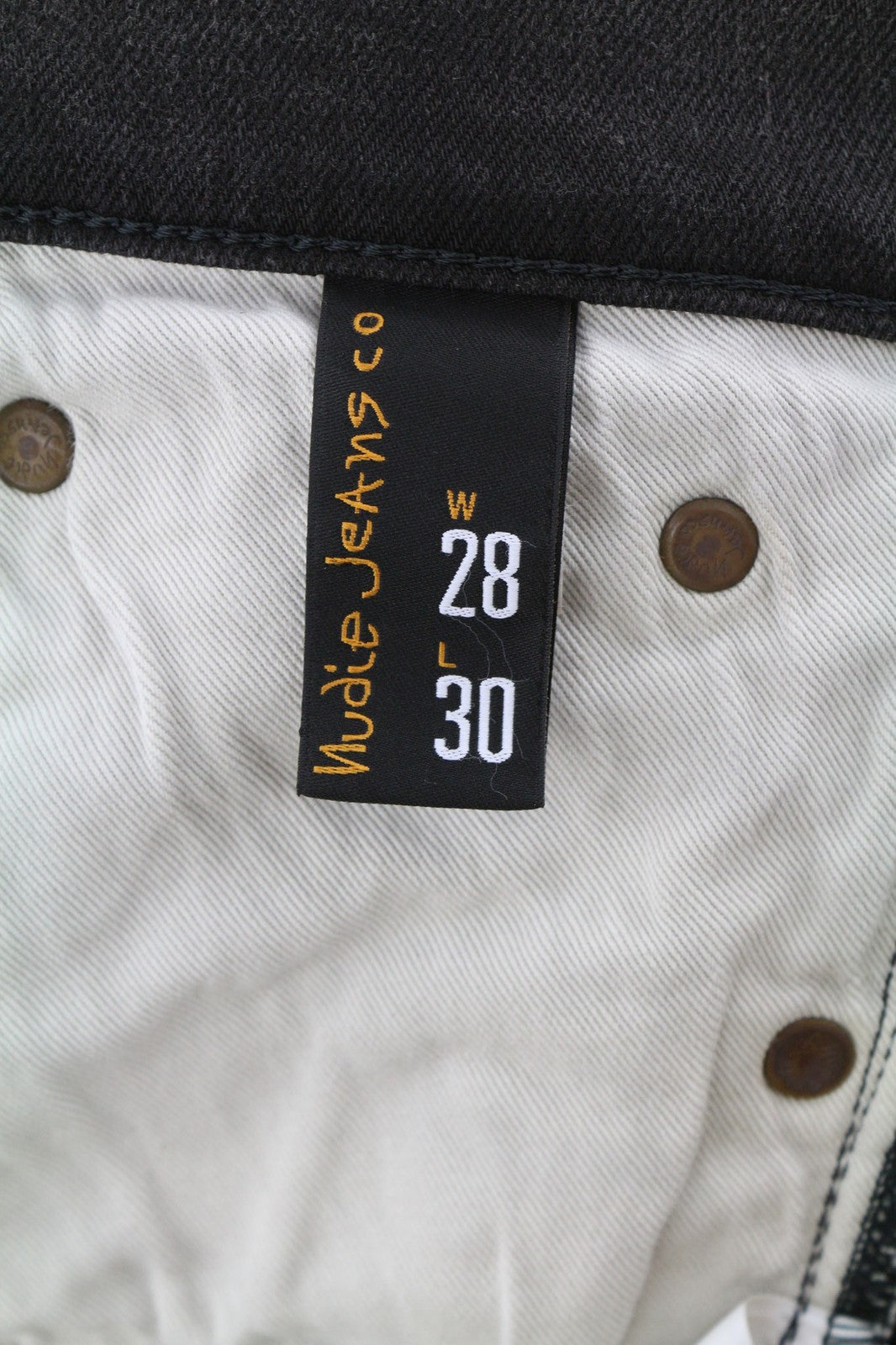 NUDIE JEANS Pipe Led vyriški džinsai W28/L30 pilko marmuro, organinio plonumo, skalbto efekto 