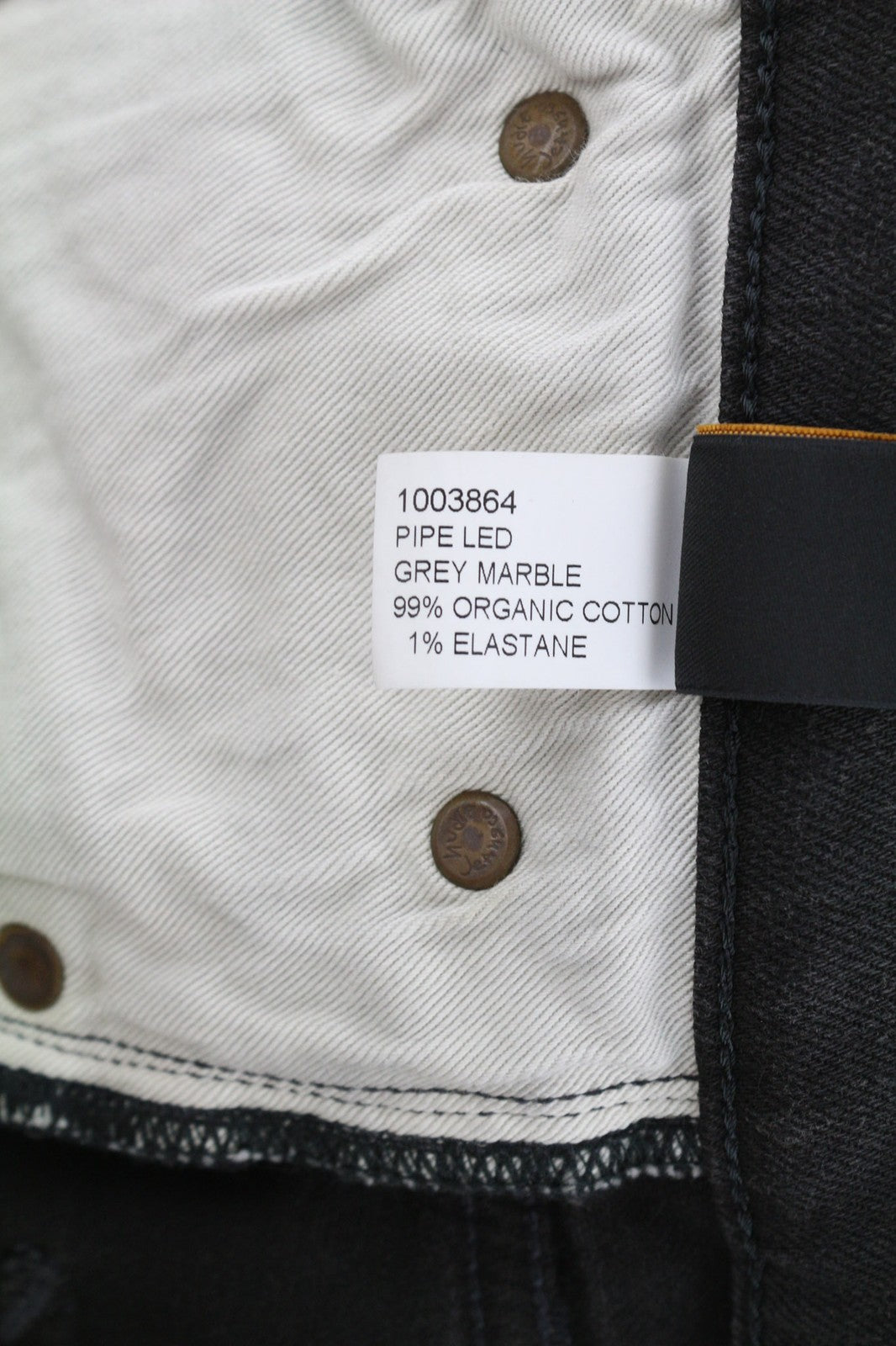 NUDIE JEANS Pipe Led vyriški džinsai W28/L30 pilko marmuro, organinio plonumo, skalbto efekto 