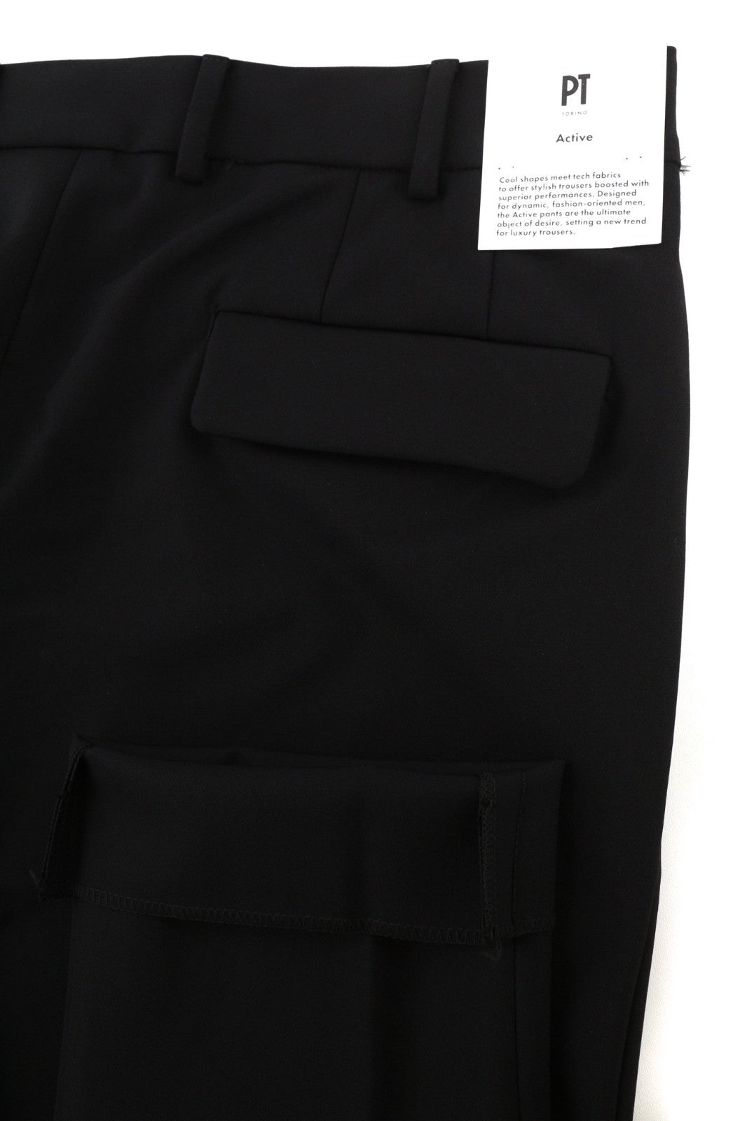 PT TORINO Lamda vyriškos kelnės 46 W29 juodos chino stiliaus, aptemptos, nebaigtu apačiu 