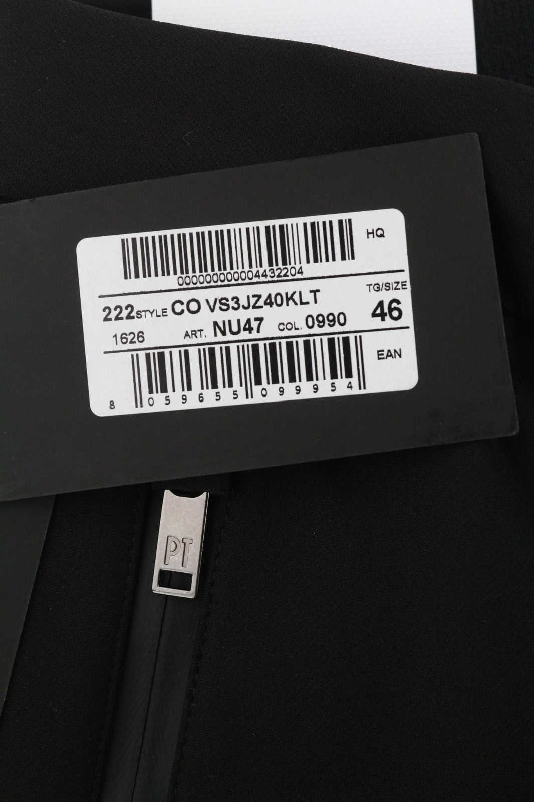 PT TORINO Lamda vyriškos kelnės 46 W29 juodos chino stiliaus, aptemptos, nebaigtu apačiu 