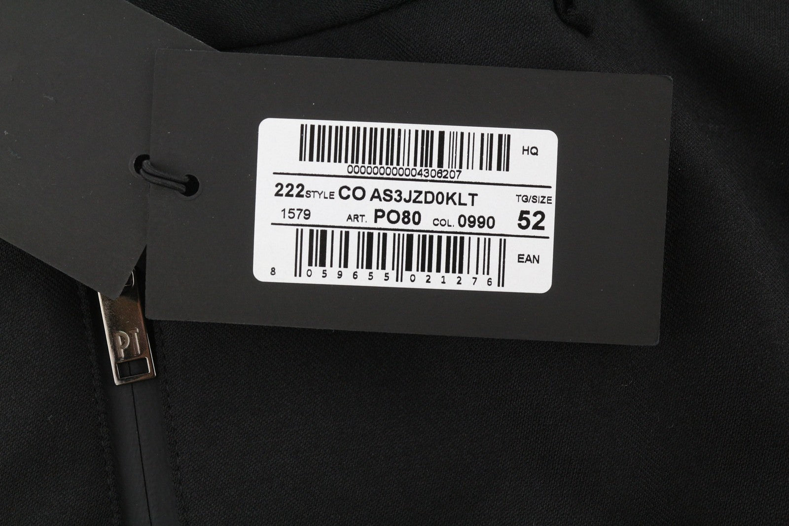 PT TORINO Lamda Men's Trousers 52 W35 Black Fleece Wool Cargo Zipped Pocket