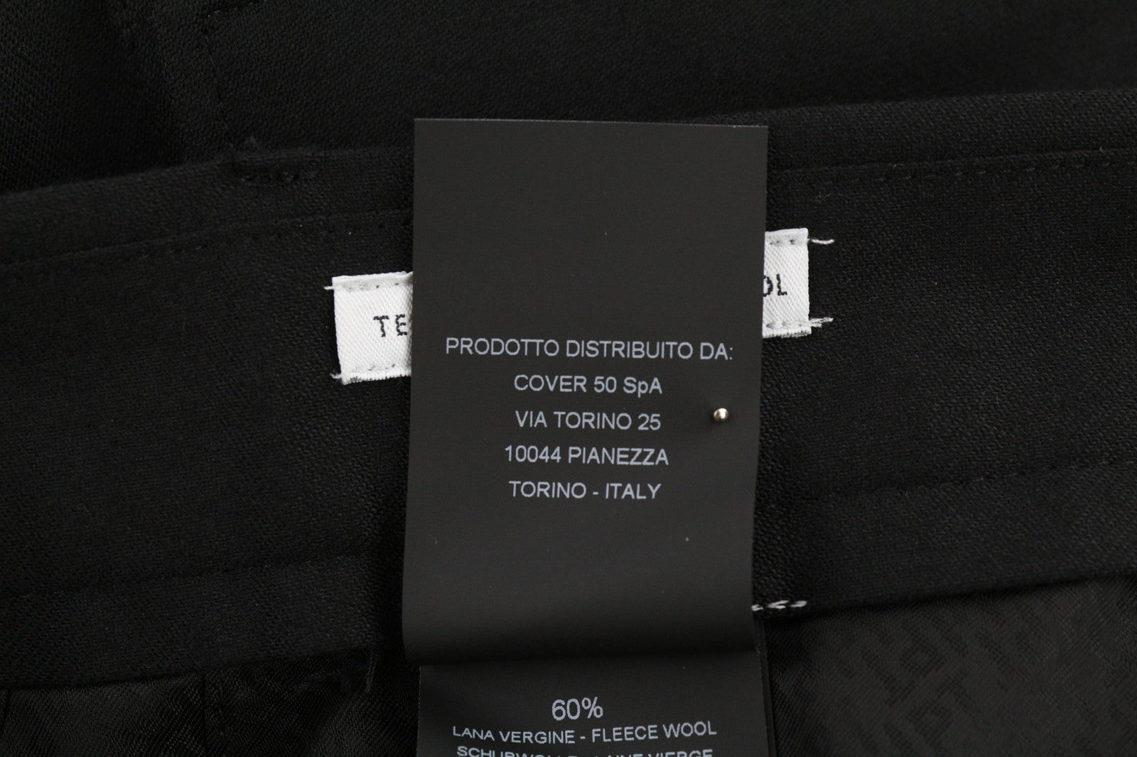PT TORINO Lamda Men's Trousers 52 W35 Black Fleece Wool Cargo Zipped Pocket