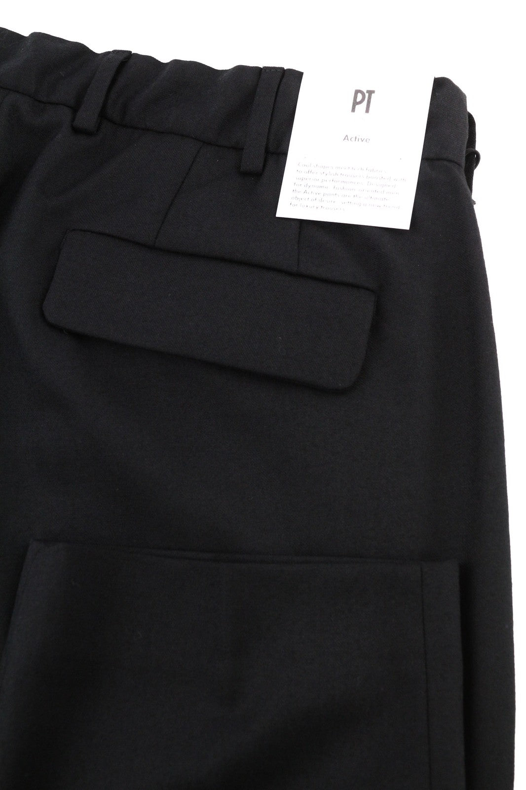 PT TORINO Lamda Men's Trousers 46 W31 Black Fleece Wool Cargo Zipped Pocket