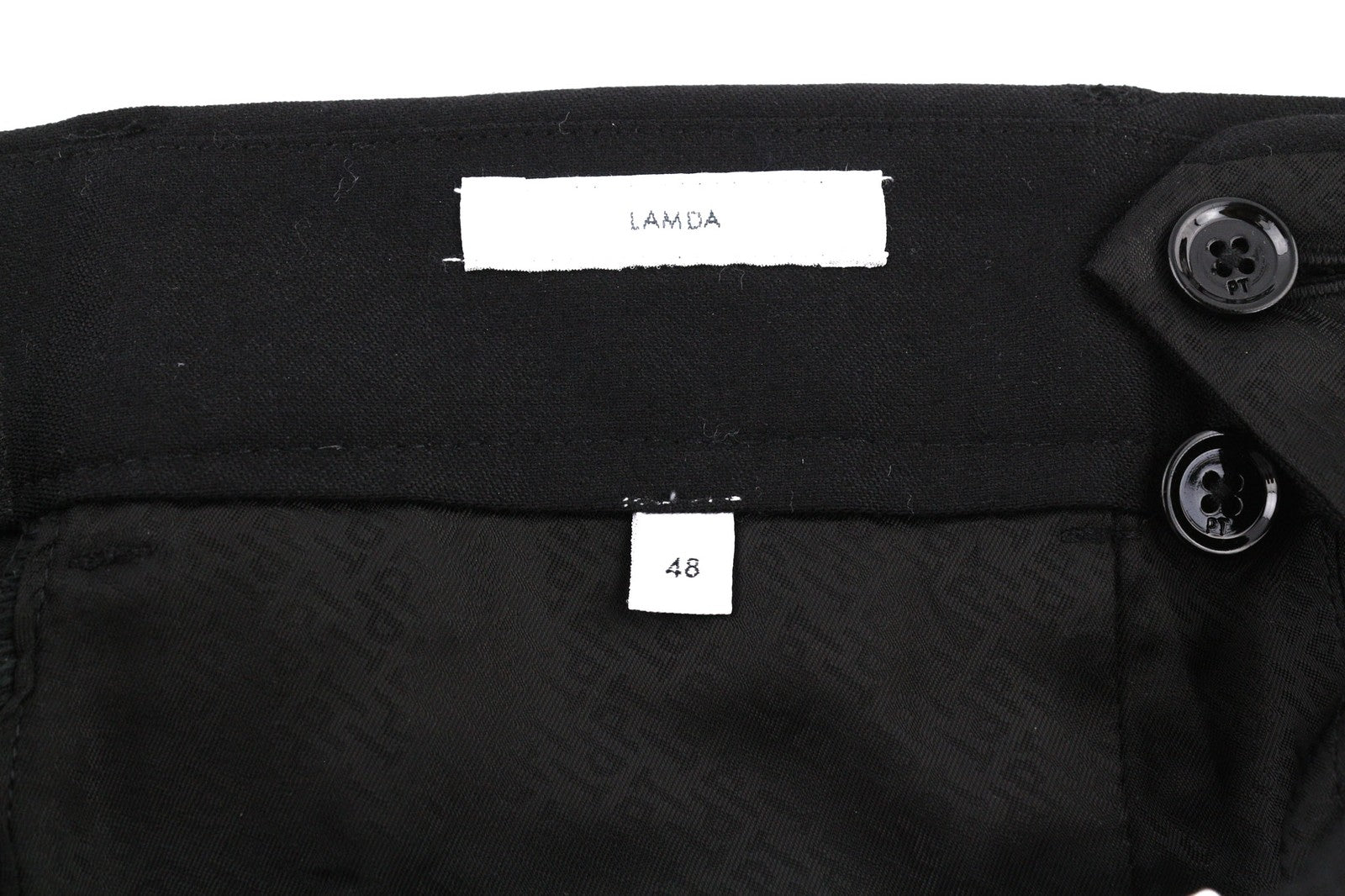 PT TORINO Lamda Men's Trousers 48 W33 Black Fleece Wool Cargo Zipped Pocket