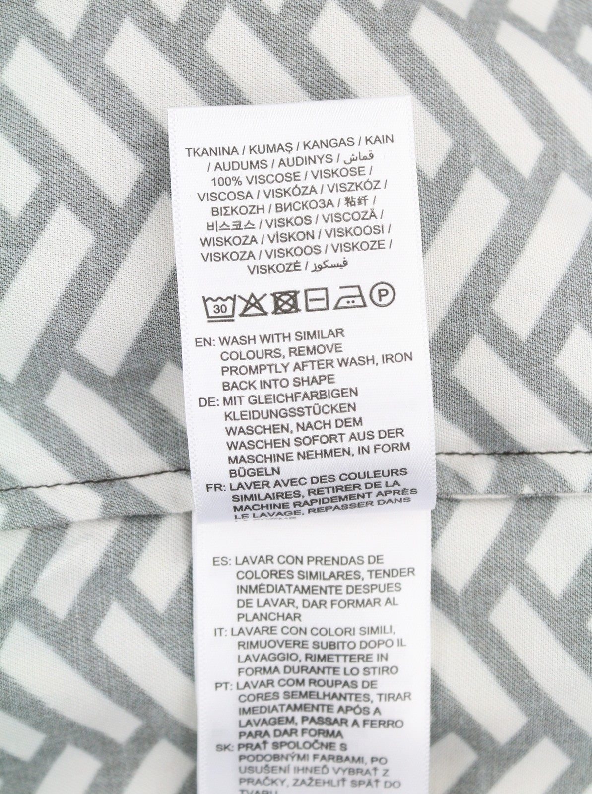 GANT Relaxed Geometric Women Shirt EU38 Rich Brown Oversized Loose Fit RRP150