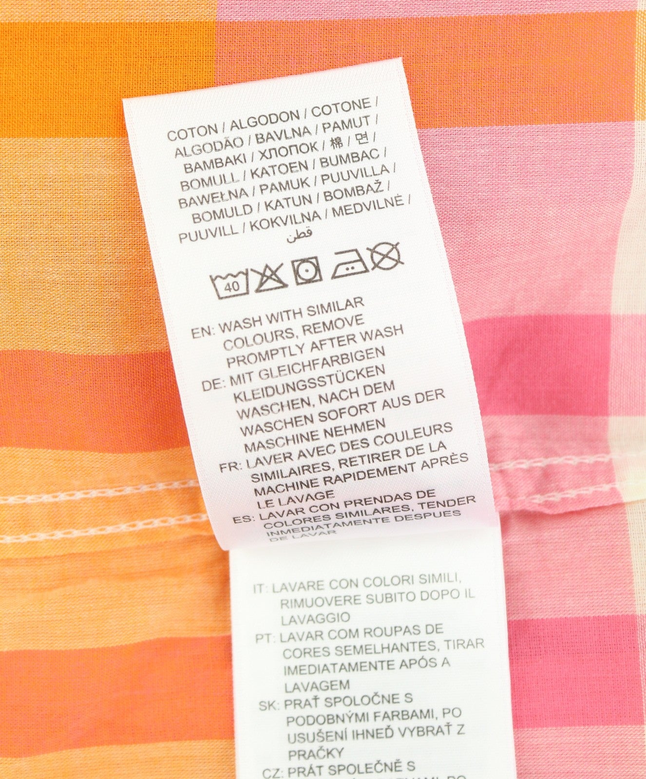 GANT Rel plačiarankoliai Madras moteriški marškinėliai, 34 dydžio, rožiniai, su sagomis žemyn atlenkiama apykakle, laisvalaikio stiliaus 