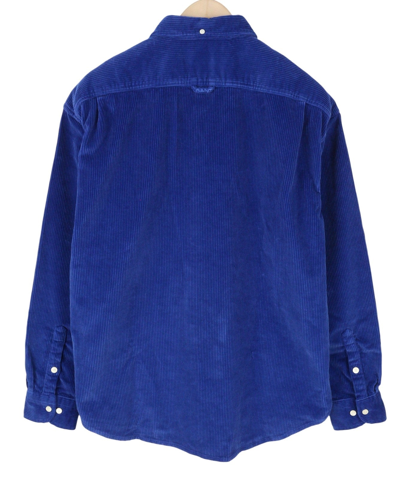 GANT Rel Chunky Corduroy Town Men Shirt L College Blue Patch Pocket RRP249