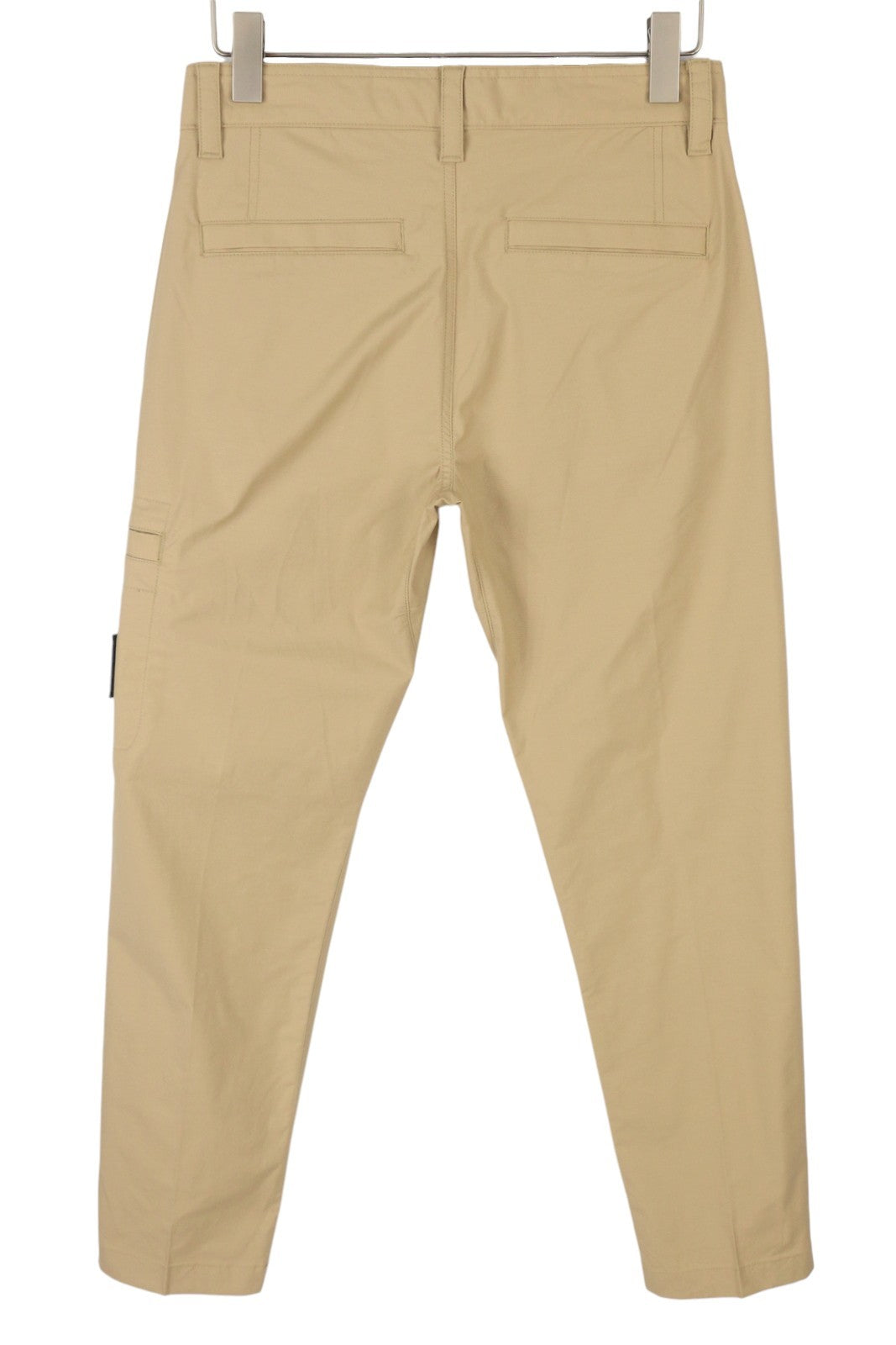 CALVIN KLEIN Men Trousers S Beige Slim Fit Zip Fly Logo Casual Chino