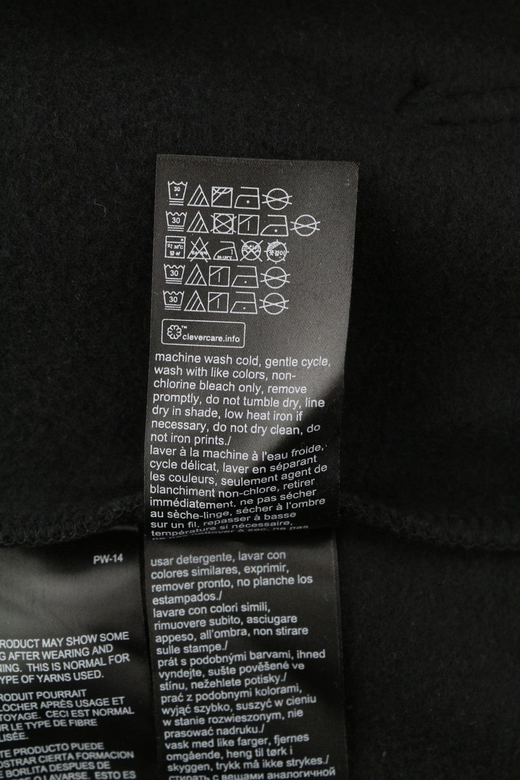 CALVIN KLEIN Men Hoodie S Black Oversized Loose Fit Kangaroo Pocket Pullover