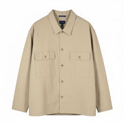 GANT Ripstop Overshirt Men Jacket 2XL Plaza Taupe Button-Up Patch Pocket Thin