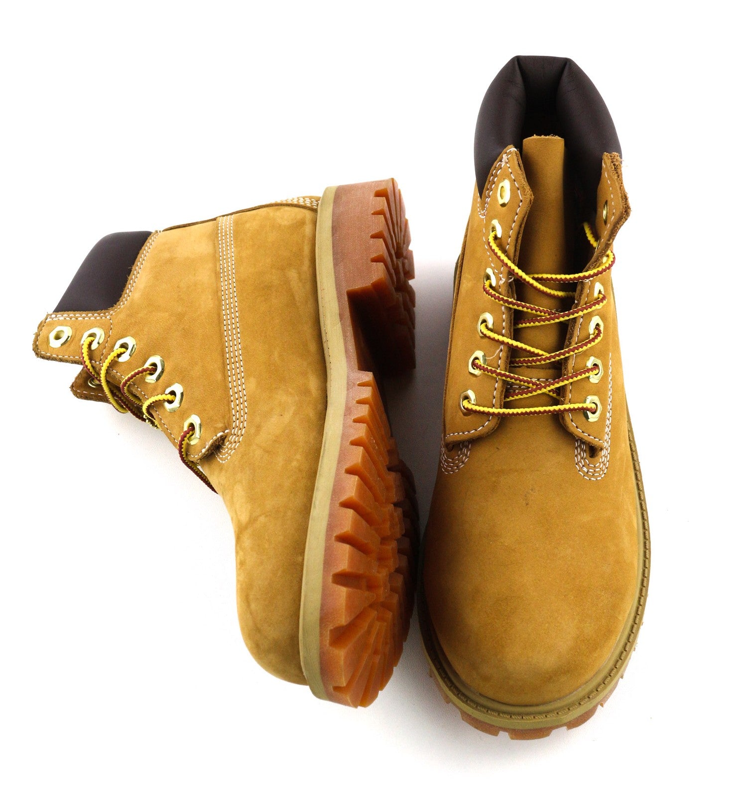 TIMBERLAND 12909-A3430 Boys Shoes EU35/35.5 Brown Leather Lace-Up Classic Boots