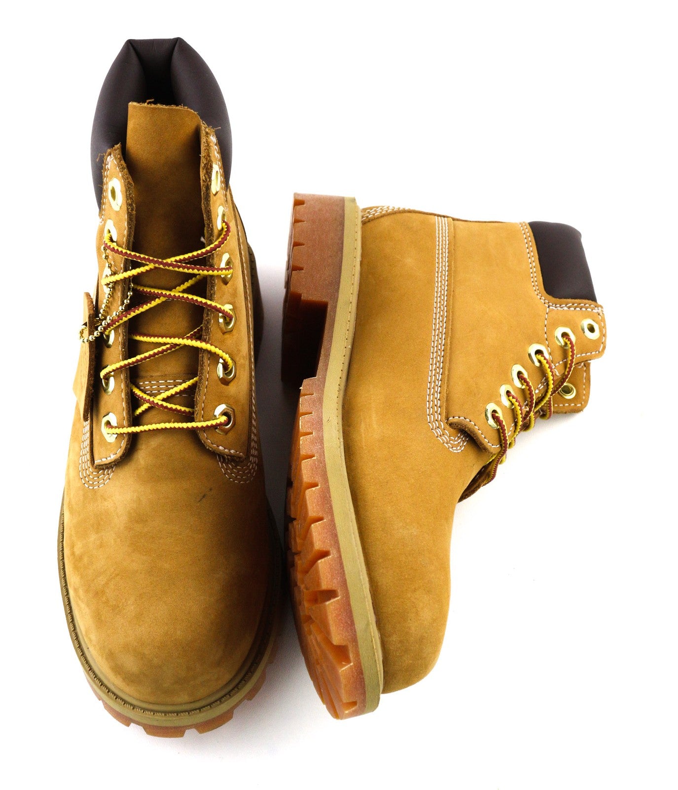 TIMBERLAND 12909-A3430 Boys Shoes EU35/35.5 Brown Leather Lace-Up Classic Boots