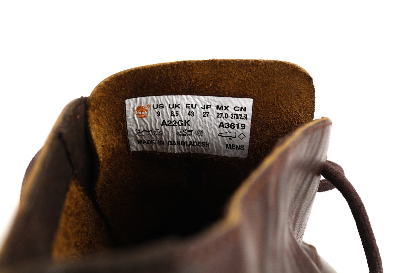 TIMBERLAND A22GK-A3619 vyriški batai EU43/43.5 tamsiai rudi odiniai laisvalaikio batai su raišteliais 