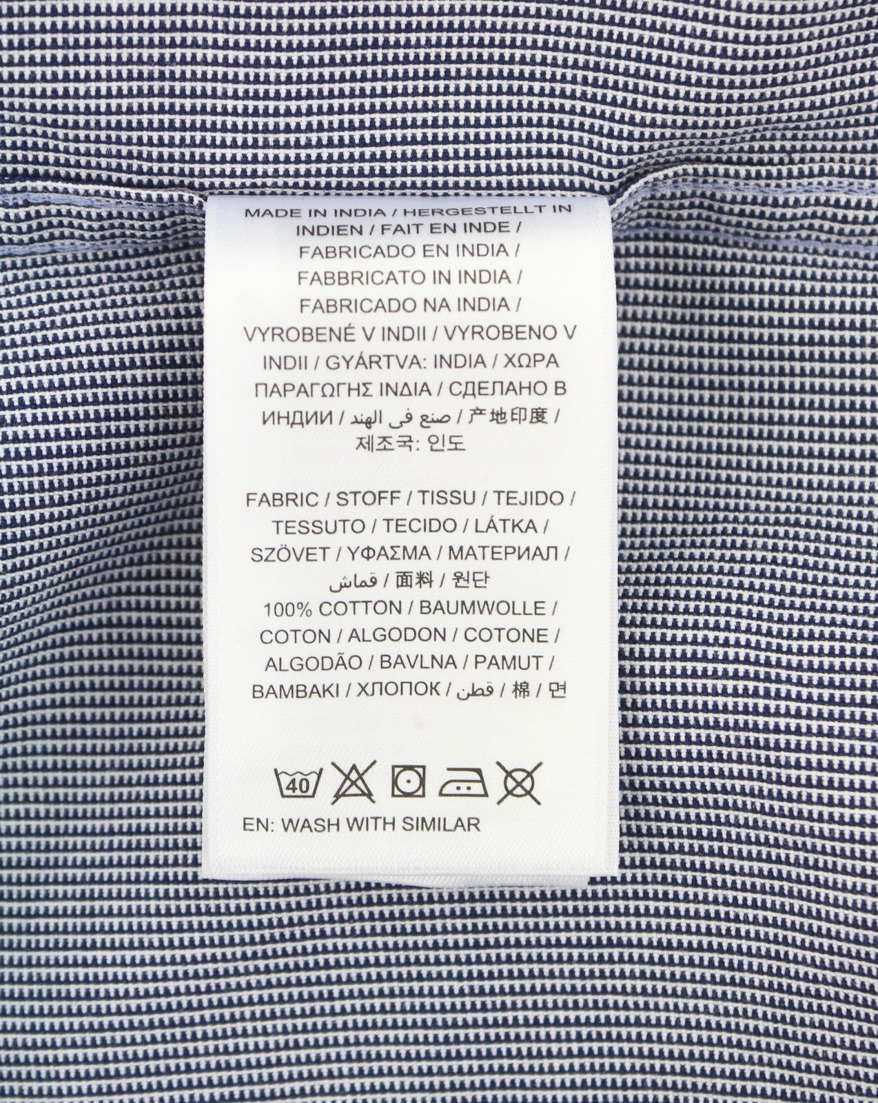 GANT Reg Texture Men Shirt L Persian Blue Button-Down Neck Patch Pocket Casual