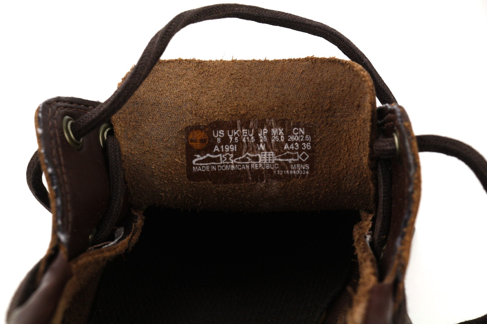 TIMBERLAND A199I-A4336 vyriški batai EU41/41.5 tamsiai rudi odiniai mokasinai žemapadžiai 