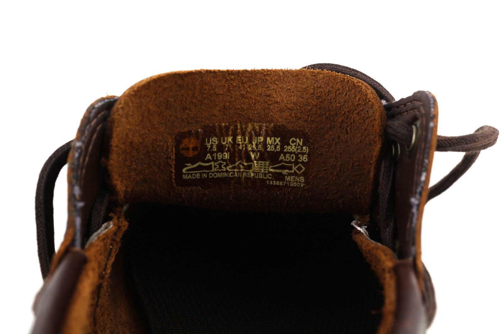 TIMBERLAND A199I-A4336 vyriški batai EU41/41.5 tamsiai rudi odiniai mokasinai žemapadžiai 