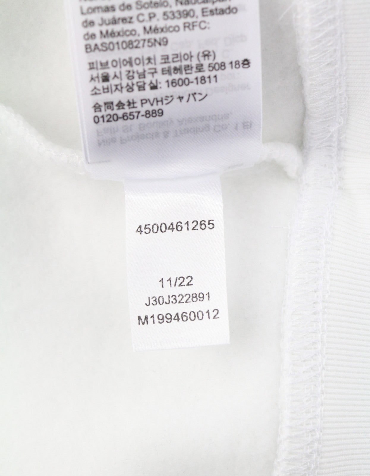 CALVIN KLEIN Men Hoodie XL Bright White Kangaroo Pocket Hooded Logo Pullover