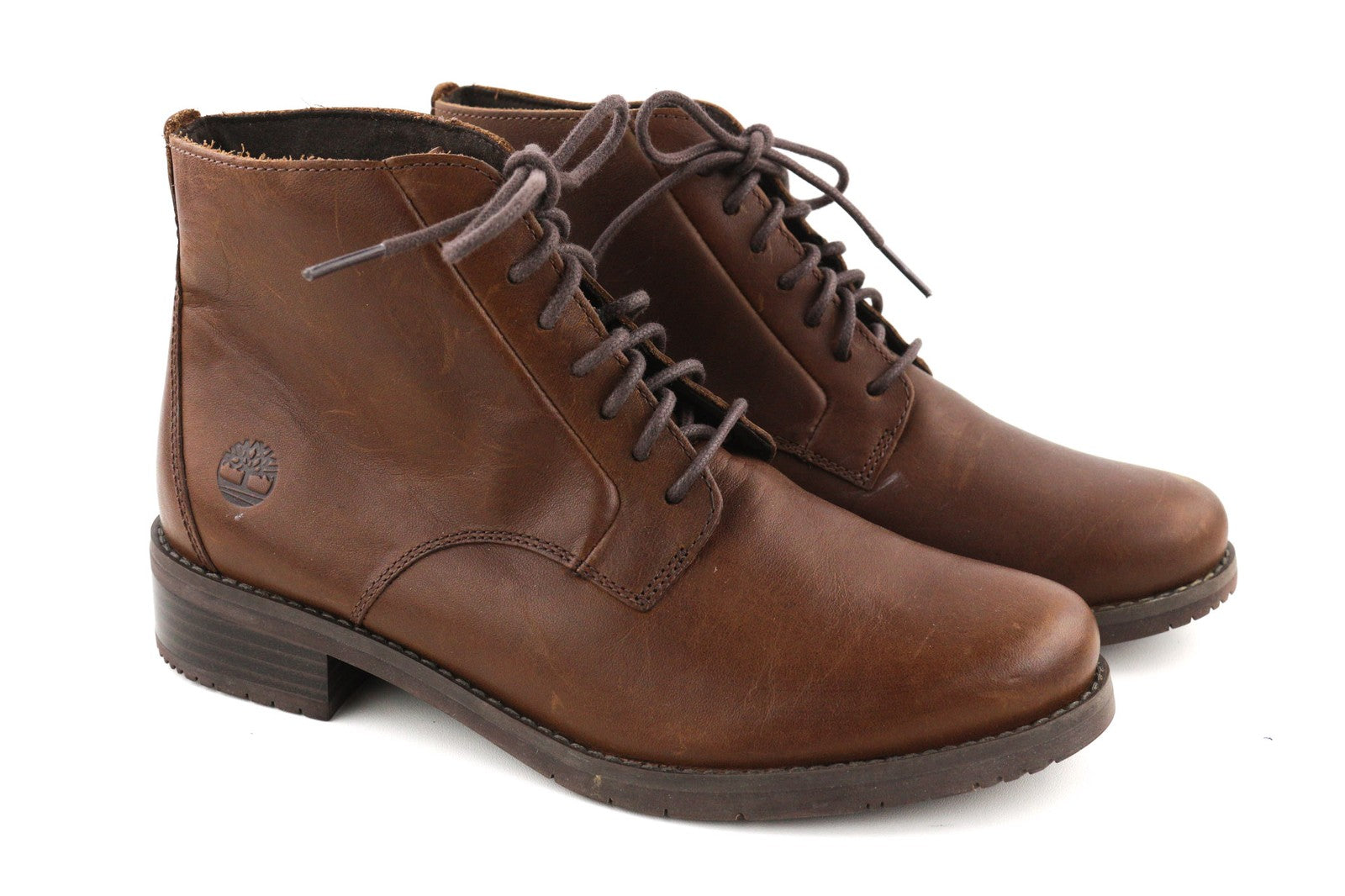 TIMBERLAND A2MKG-A6019 moteriški batai EU37.5/38 tamsiai rudi odiniai laisvalaikio batai su raišteliais 