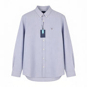 GANT Slim Banker Bot Men Shirt S College Blue Button-Down Neck Logo Casual