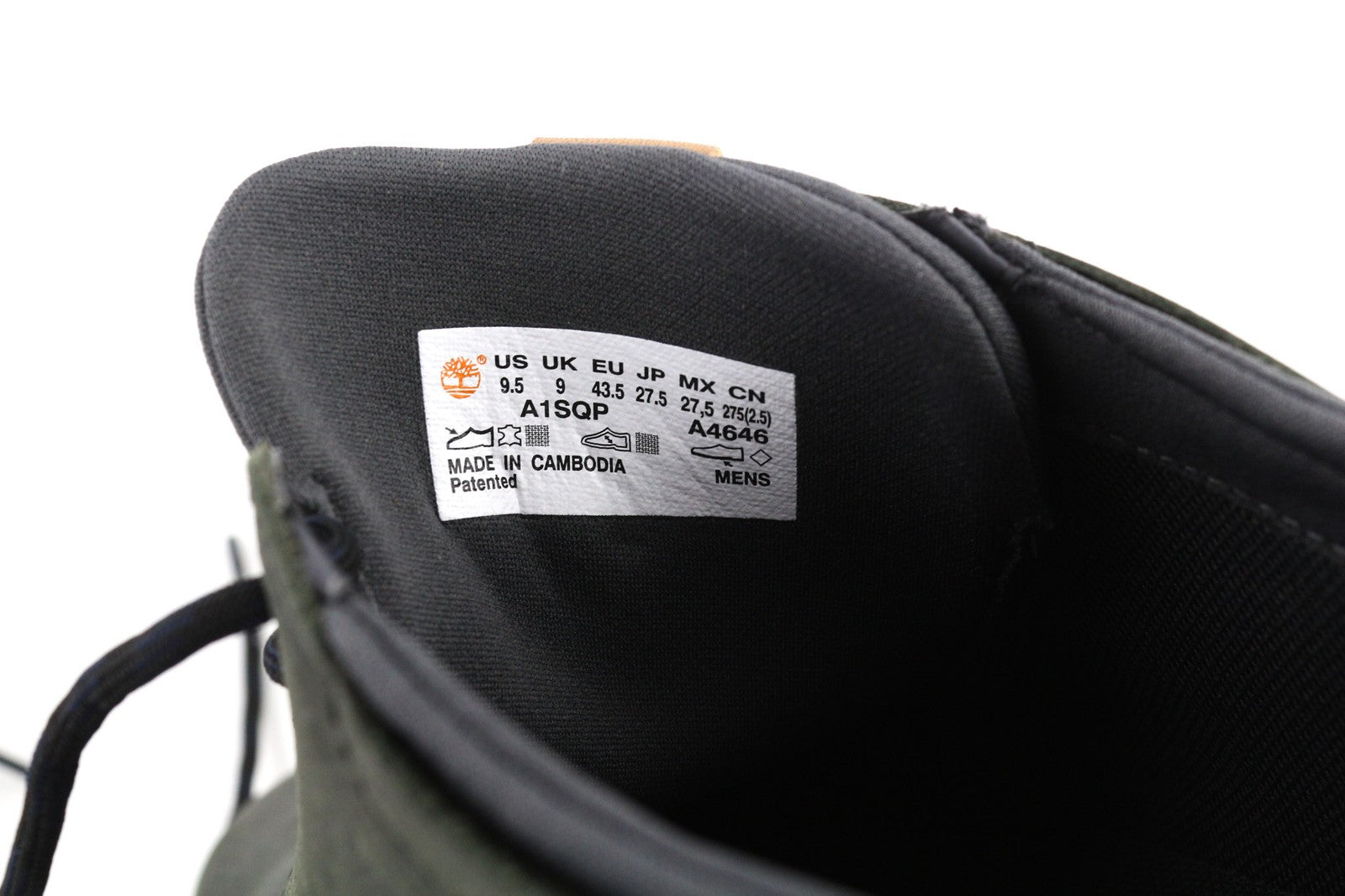 TIMBERLAND A1SQP-A4646 vyriški batai EU43.5/44.5 juodi odiniai laisvalaikio batai žemakulniai su raišteliais 