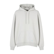 CALVIN KLEIN Men Hoodie XL Lunar Rock Grey Kangaroo Pocket Back Logo Pullover