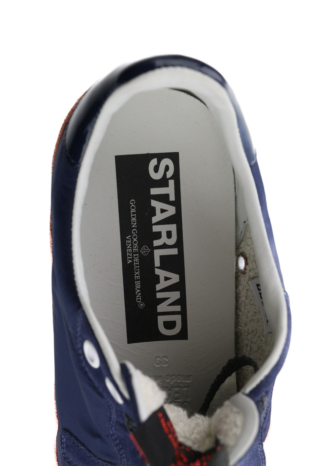 „GOLDEN GOOSE Starland“ moteriški sportbačiai, 39 dydžio, violetinės ir rožinės spalvos, odiniai, žemapadžiai, su raišteliais. 