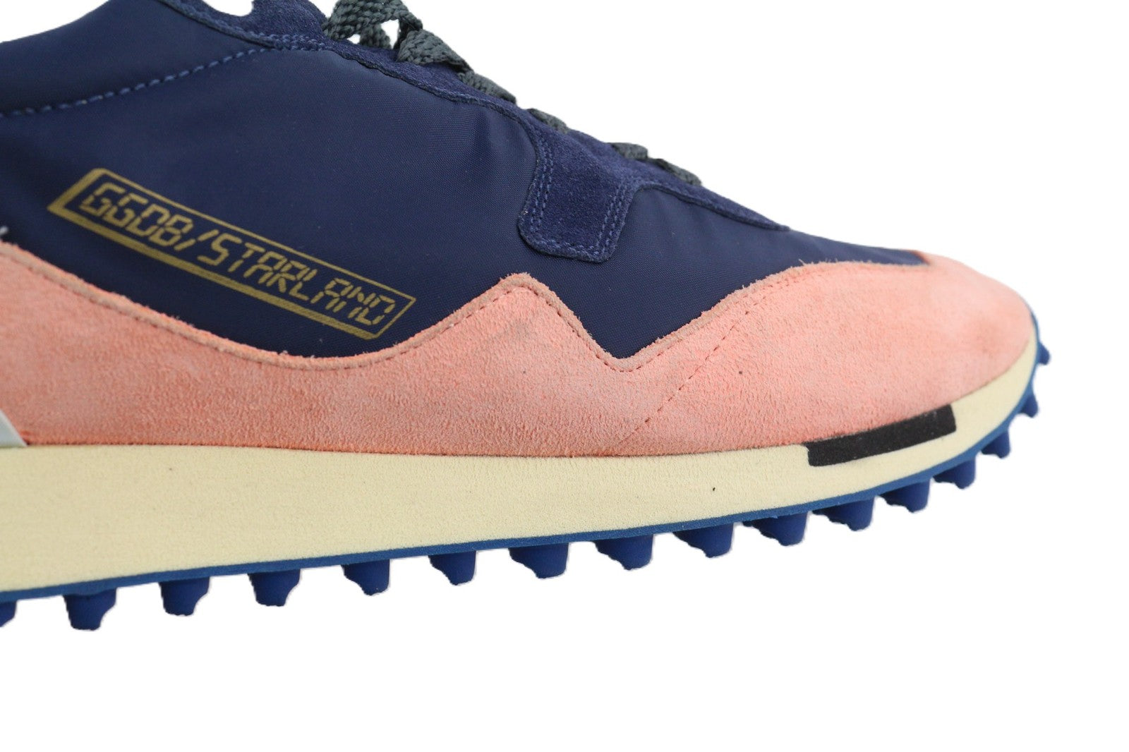 „GOLDEN GOOSE Starland“ moteriški sportbačiai, 39 dydžio, violetinės ir rožinės spalvos, odiniai, žemapadžiai, su raišteliais. 