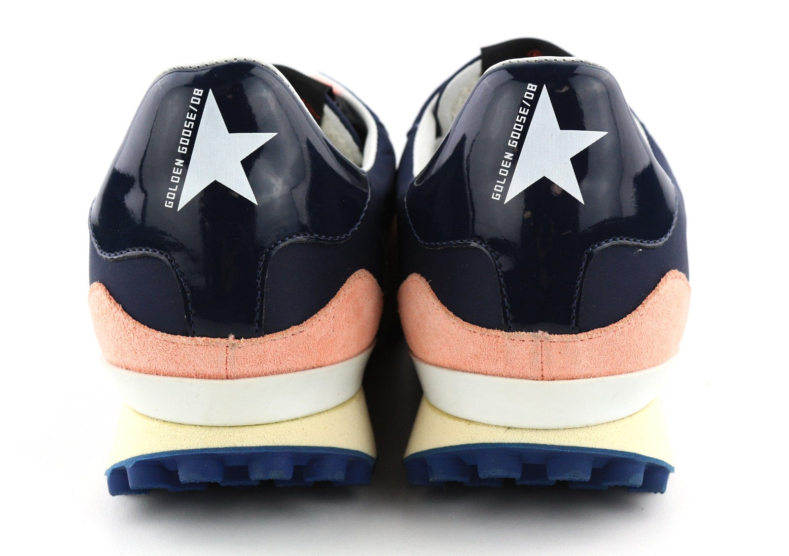 „GOLDEN GOOSE Starland“ moteriški sportbačiai, 39 dydžio, violetinės ir rožinės spalvos, odiniai, žemapadžiai, su raišteliais. 