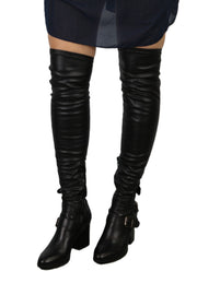 HOGAN moteriški bateliai, 38,5 €, juodi odiniai aukštakulniai aulinukai su sagtimis 