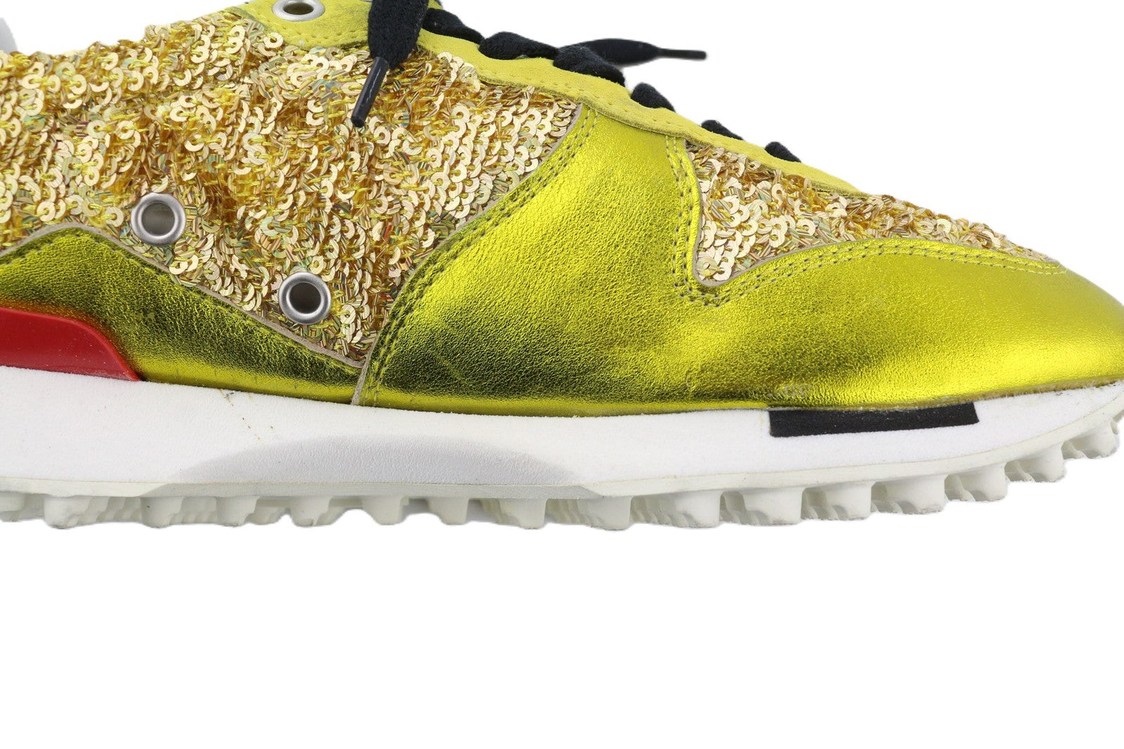 „GOLDEN GOOSE Starland“ moteriški sportbačiai, 39 dydžio, auksinės odos, blizgučiais, žema palaidinė. 